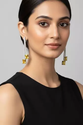 Cocktail citrine danglers