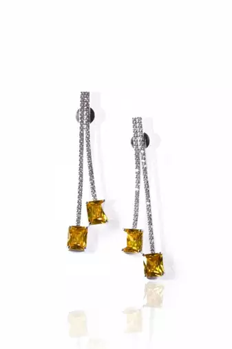 Cocktail citrine danglers