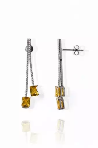 Cocktail citrine danglers