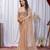 Golden Color Sequins And Embroidery with Beads Work Butterfly Net