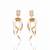 Golden pearl arch earrings