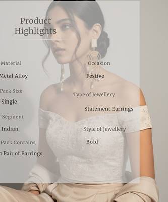 Golden pearl arch earrings 5