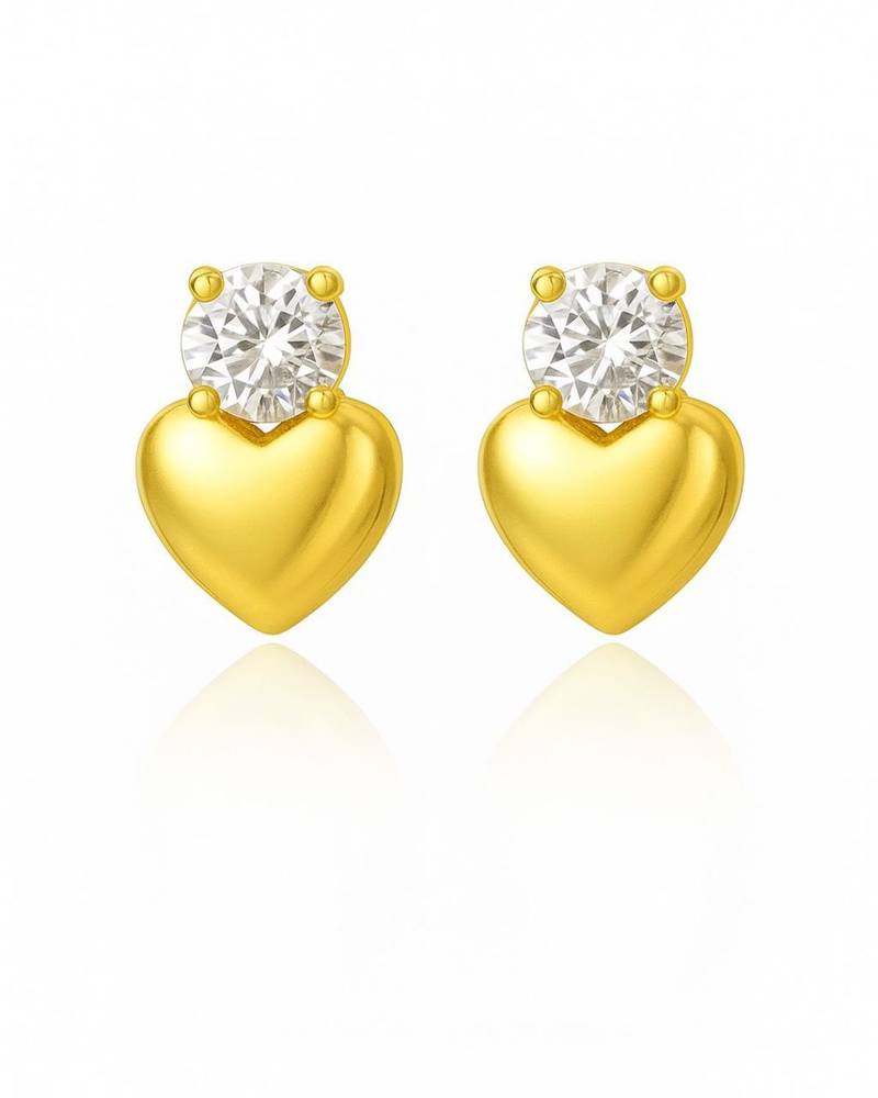 Sweet heart diamond studs