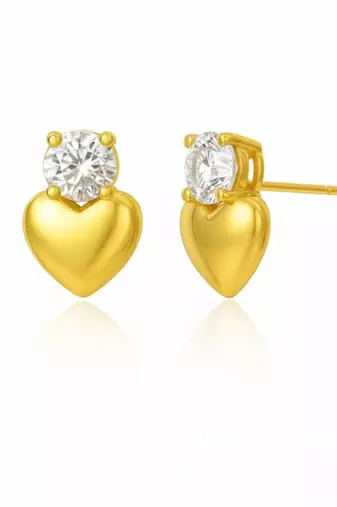 Sweet heart diamond studs