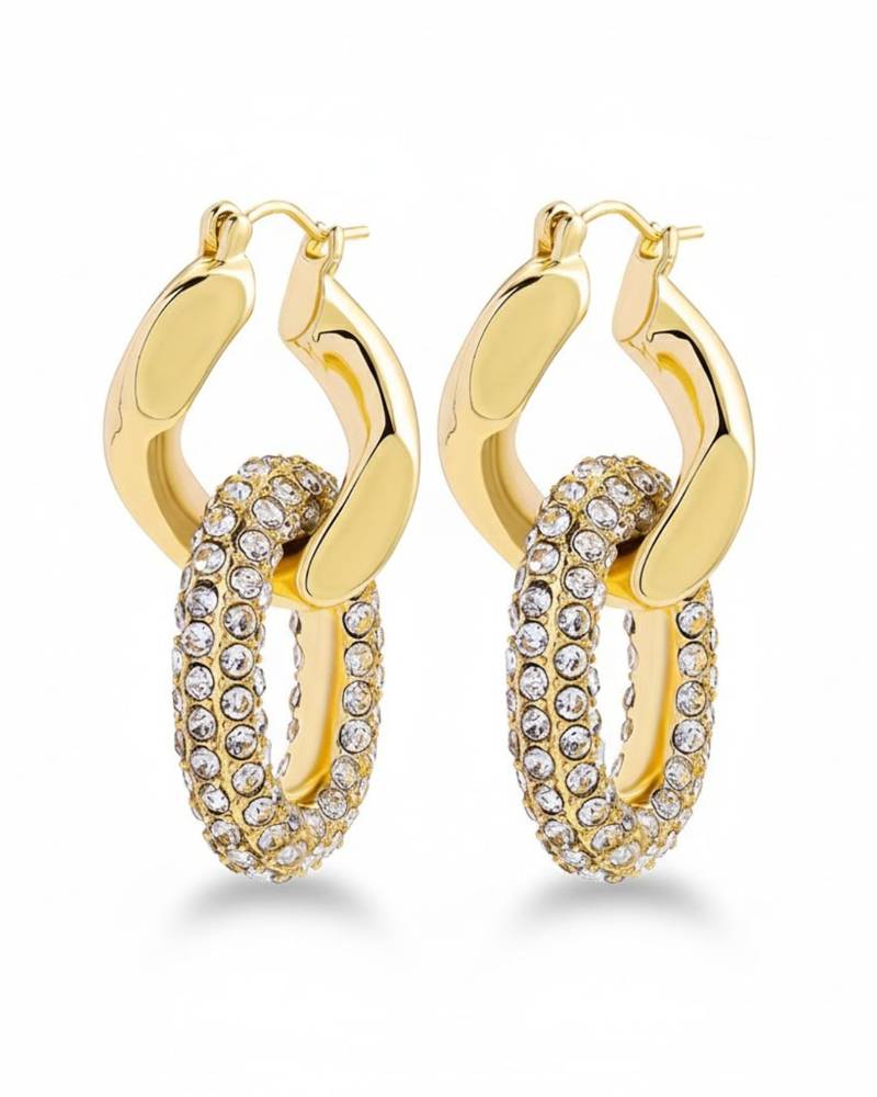 Ellipse halo glow hoops earrings