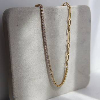 Premium Eterna Sparkle Necklace | 18K Gold Plated Anti-Tarnish Demi-Fine Sparkle Chain Jewellery 5