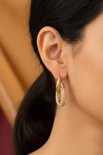 Ellipse halo glow hoops earrings