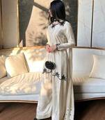 Black embroidery crep fully stitched farshi salwar suit set