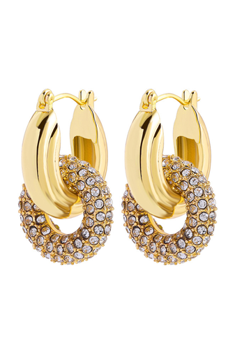 Round halo glow hoops earrings