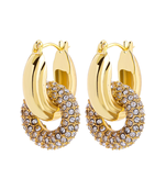 Round halo glow hoops earrings