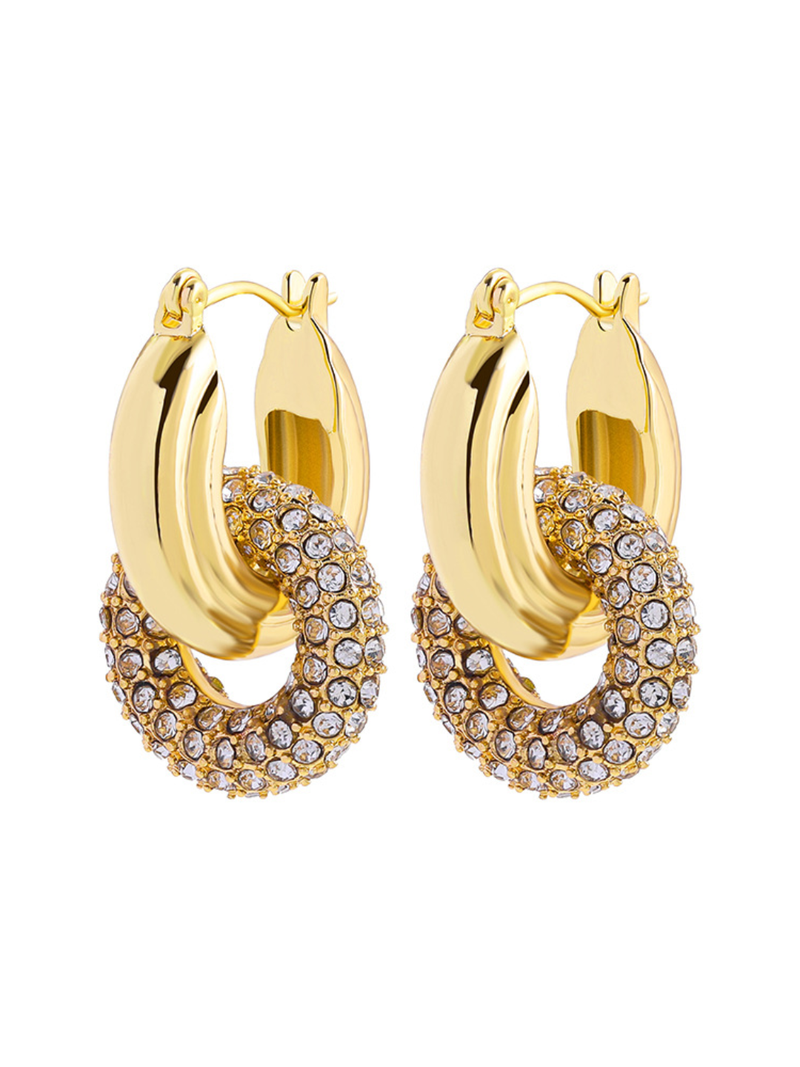 Round halo glow hoops earrings