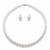 Classic freshwater pearl necklace & stud set( real pearl and 925 silver)