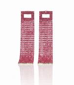 Pink rhinestone cocktail danglers