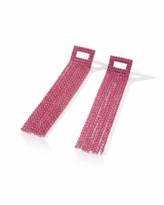 Pink rhinestone cocktail danglers 3