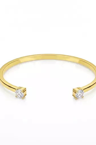 Gold twinkle twin cuff resizable bracelet