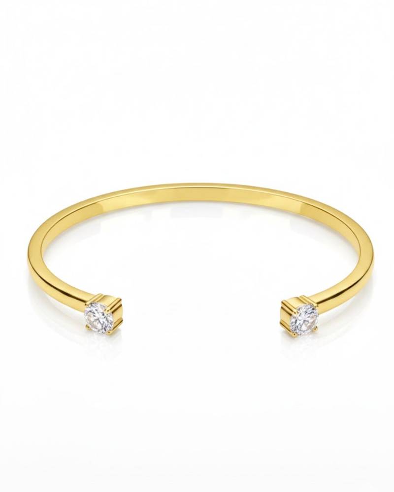 Gold twinkle twin cuff resizable bracelet
