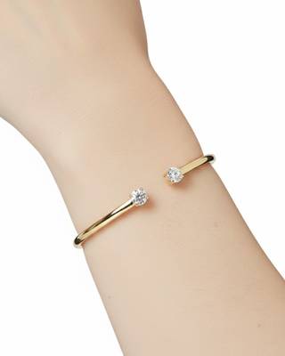Gold twinkle twin cuff resizable bracelet 2