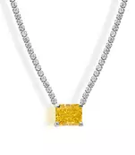 Bling babe tennis chain: yellow rectangle