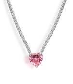 Bling babe tennis chain: pink heart