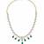 Emerald teardrop cz necklace set(necklace & earrings)