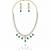 Emerald teardrop cz necklace set(necklace & earrings)