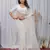 White Color Sequins And Embroidery with Beads Work Butterfly Net