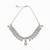 Teardrop halo cz necklace set (rhodium finish)