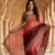 Peach Color Sequins with Jari Thread Embroidery Work  Chiffon art silk saree