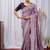Light Lavender Color Zari Embroidery Hotflix Diamond Work Vichitra Silk Saree