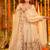Off-white embroidery crep fully stitched anarkali set