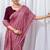 Pink Color Zari Embroidery Hotflix Diamond Work Vichitra Silk Saree