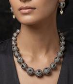Black beaded jewellery necklace