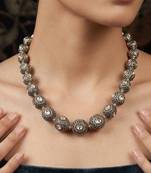 White beaded jewellery necklace