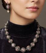 Peach beaded jewellery necklace