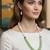 Green beaded jewellery necklace