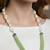 Green beaded jewellery necklace
