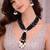 Black beaded jewellery necklace