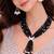 Black beaded jewellery necklace