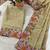 Cream Color Malti Colour Thread Embroidery work  Silk Saree