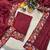 Maroon Color Malti Colour Thread Embroidery work  Silk Saree