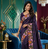 Purple Color Malti Colour Thread Embroidery work  Silk Saree