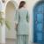 Elegant sage green embroidered kurta sharara set with dupatta