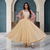 Elegant pastel yellow anarkali dress with soft pink dupatta