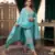 Elegant sky blue embroidered kurta palazzo set with dupatta