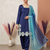 Royal navy blue kurta set with dupatta