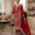 Elegant red embroidered kurta palazzo set with dupatta