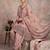Elegant blush pink embroidered kurta set with farshi salwar