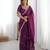 Wine color jimmichu silk embroidery work party wear saree