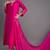 Elegant fuchsia silk straight kurti set with dupatta