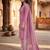 Pink printed cotton blend stitched geometric print salwar kurta dupatta for women